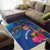 Fiji and Australia Together Area Rug Aboriginal Kangaroo and Tapa Tribal Hibiscus