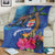 Fiji and Australia Together Blanket Aboriginal Kangaroo and Tapa Tribal Hibiscus