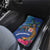 Fiji and Australia Together Car Mats Aboriginal Kangaroo and Tapa Tribal Hibiscus