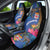 Fiji and Australia Together Car Seat Cover Aboriginal Kangaroo and Tapa Tribal Hibiscus