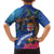 Fiji and Australia Together Kid Hawaiian Shirt Aboriginal Kangaroo and Tapa Tribal Hibiscus