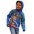 Fiji and Australia Together Kid Hoodie Aboriginal Kangaroo and Tapa Tribal Hibiscus