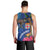 Fiji and Australia Together Men Tank Top Aboriginal Kangaroo and Tapa Tribal Hibiscus