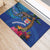 Fiji and Australia Together Rubber Doormat Aboriginal Kangaroo and Tapa Tribal Hibiscus