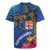 Fiji and Australia Together Rugby Jersey Aboriginal Kangaroo and Tapa Tribal Hibiscus