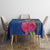 Fiji and Australia Together Tablecloth Aboriginal Kangaroo and Tapa Tribal Hibiscus