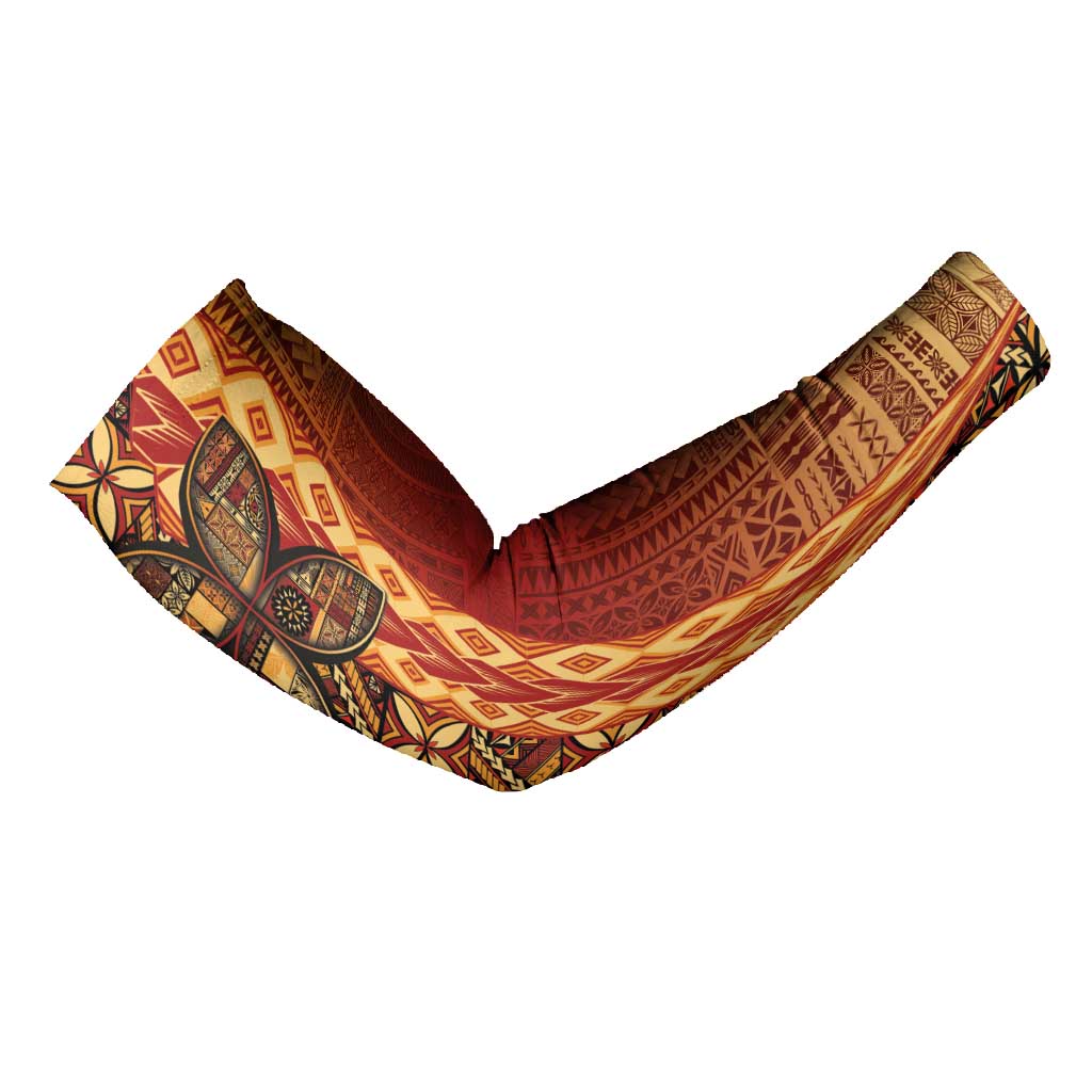 Samoan Pacific Tribal Flower Geometric Art Tattoos Arm Sleeves Siapo Pattern Flame Sunset LT03 - Polynesian Pride
