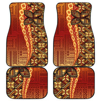 Samoan Pacific Tribal Flower Geometric Art Tattoos Car Mats Siapo Pattern Flame Sunset LT03 - Polynesian Pride