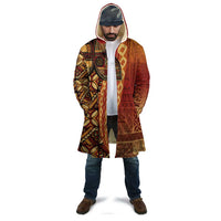 Samoan Pacific Tribal Flower Geometric Art Tattoos Cloak Siapo Pattern Flame Sunset - Polynesian Pride