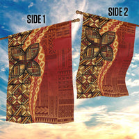 Samoan Pacific Tribal Flower Geometric Art Tattoos Garden Flag Siapo Pattern Flame Sunset - Polynesian Pride