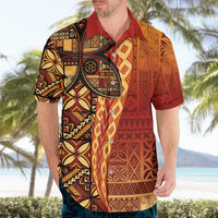 Samoan Pacific Tribal Flower Geometric Art Tattoos Hawaiian Shirt Siapo Pattern Flame Sunset LT03 - Polynesian Pride