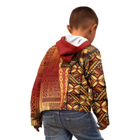 Samoan Pacific Tribal Flower Geometric Art Tattoos Kid Hoodie Siapo Pattern Flame Sunset - Polynesian Pride