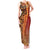 Samoan Pacific Tribal Flower Geometric Art Tattoos Tank Maxi Dress Siapo Pattern Flame Sunset - Polynesian Pride