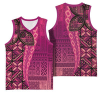Samoan Pacific Tribal Flower Geometric Art Tattoos Basketball Jersey Siapo Pattern Romantic Rose LT03 - Polynesian Pride