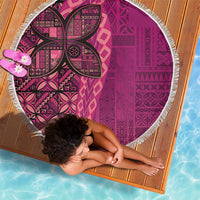 Samoan Pacific Tribal Flower Geometric Art Tattoos Beach Blanket Siapo Pattern Romantic Rose LT03 - Polynesian Pride