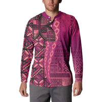 Samoan Pacific Tribal Flower Geometric Art Tattoos Button Sweatshirt Siapo Pattern Romantic Rose LT03 - Polynesian Pride