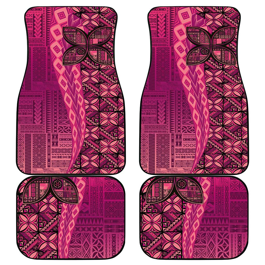 Samoan Pacific Tribal Flower Geometric Art Tattoos Car Mats Siapo Pattern Romantic Rose LT03 - Polynesian Pride