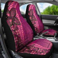 Samoan Pacific Tribal Flower Geometric Art Tattoos Car Seat Cover Siapo Pattern Romantic Rose - Polynesian Pride