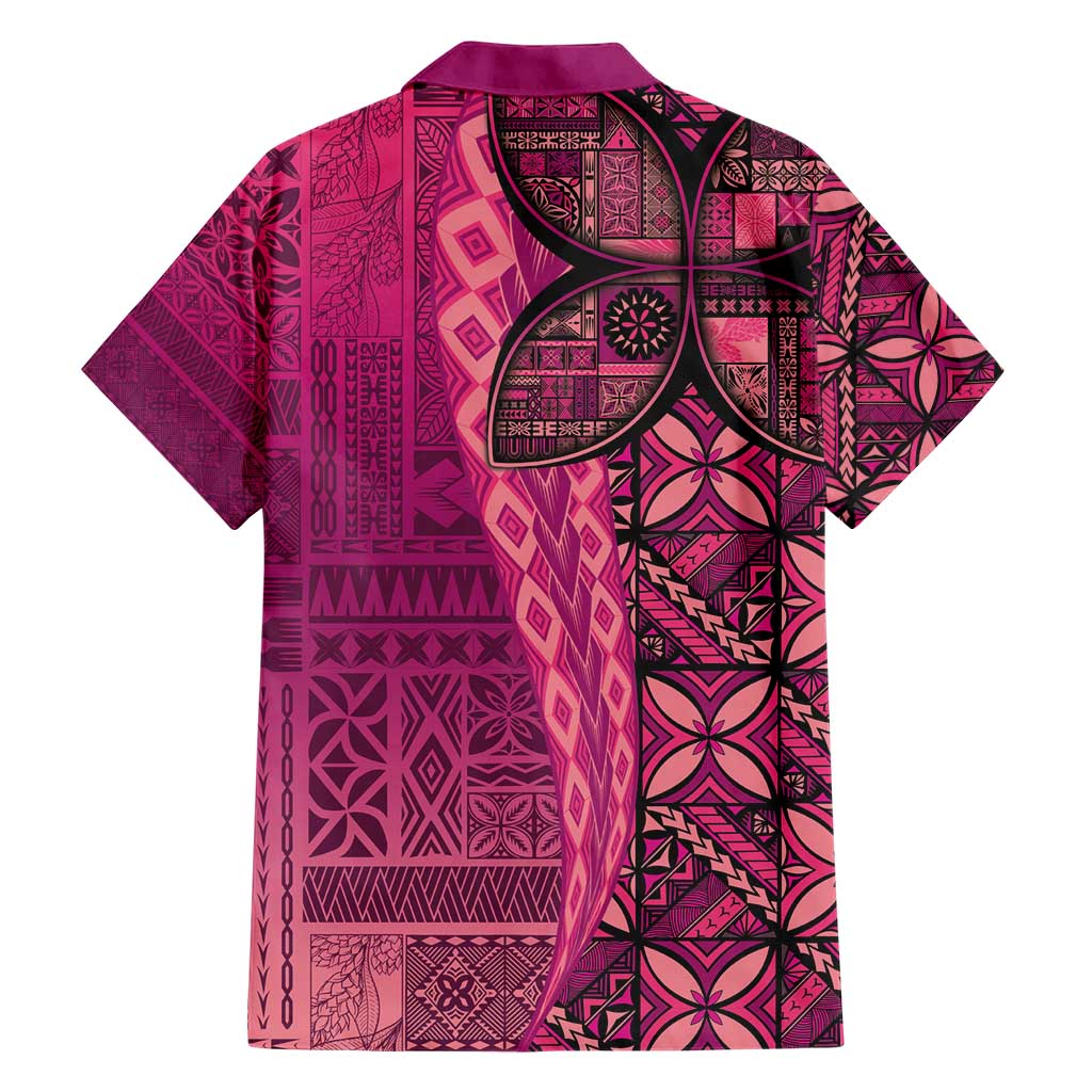 Samoan Pacific Tribal Flower Geometric Art Tattoos Hawaiian Shirt Siapo Pattern Romantic Rose LT03 - Polynesian Pride
