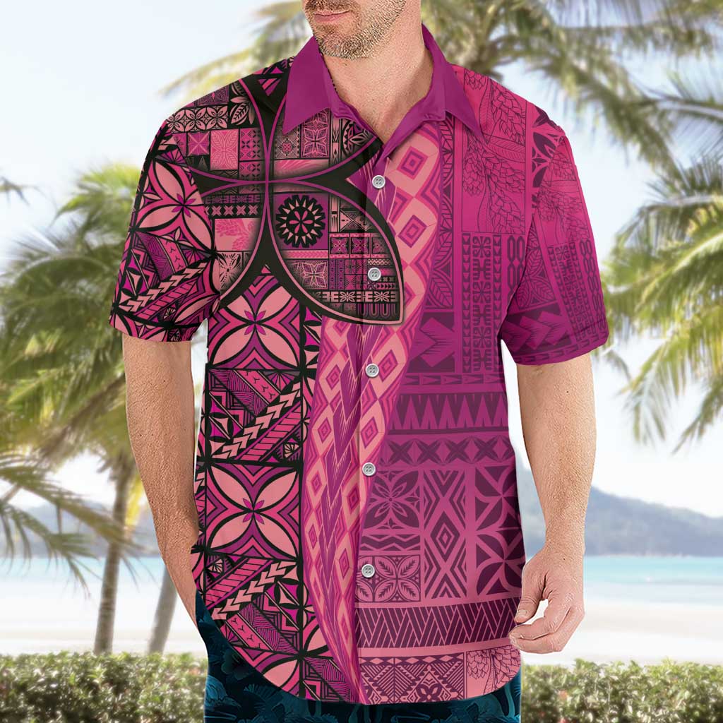 Samoan Pacific Tribal Flower Geometric Art Tattoos Hawaiian Shirt Siapo Pattern Romantic Rose LT03 - Polynesian Pride