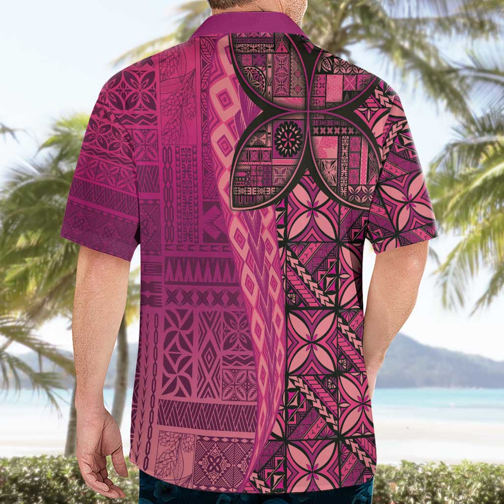 Samoan Pacific Tribal Flower Geometric Art Tattoos Hawaiian Shirt Siapo Pattern Romantic Rose LT03 - Polynesian Pride