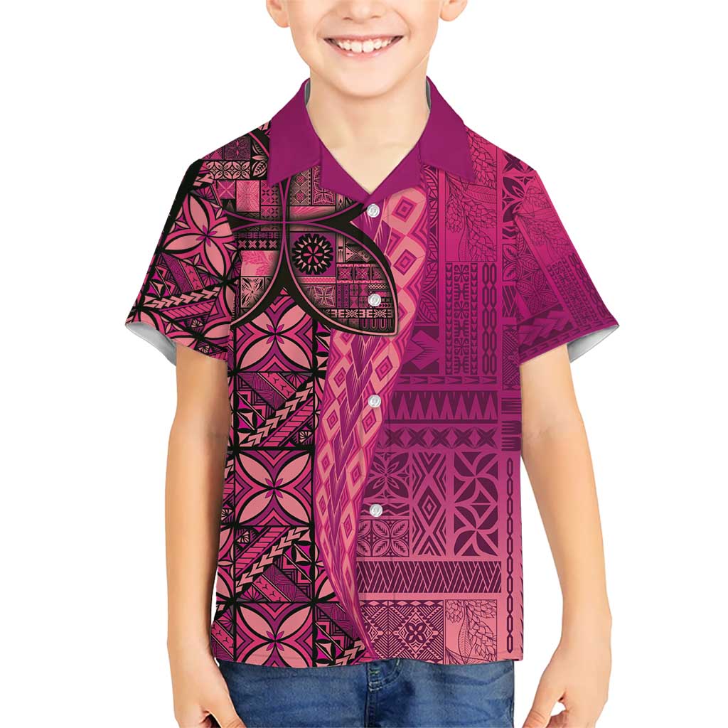Samoan Pacific Tribal Flower Geometric Art Tattoos Hawaiian Shirt Siapo Pattern Romantic Rose LT03 - Polynesian Pride