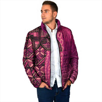 Samoan Pacific Tribal Flower Geometric Art Tattoos Padded Jacket Siapo Pattern Romantic Rose LT03 - Polynesian Pride