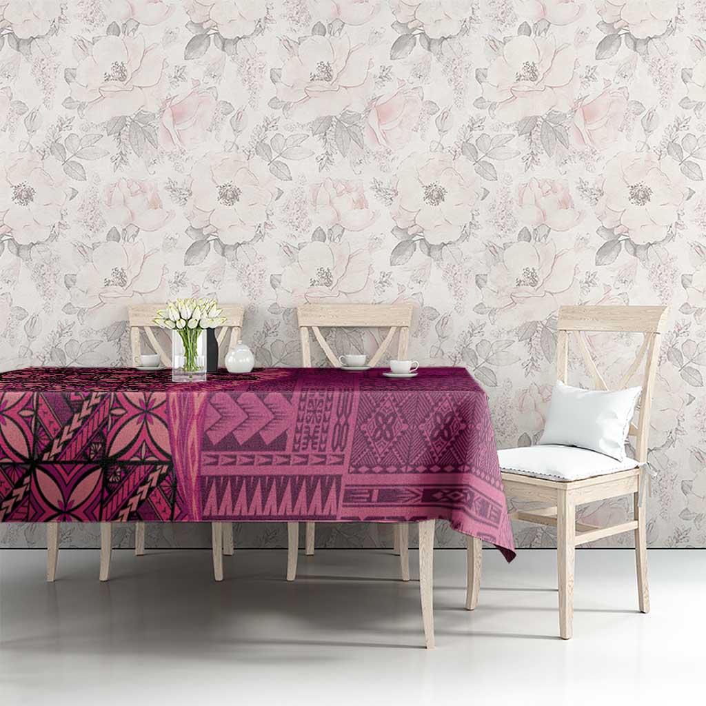 Samoan Pacific Tribal Flower Geometric Art Tattoos Tablecloth Siapo Pattern Romantic Rose LT03 - Polynesian Pride