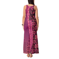 Samoan Pacific Tribal Flower Geometric Art Tattoos Tank Maxi Dress Siapo Pattern Romantic Rose - Polynesian Pride