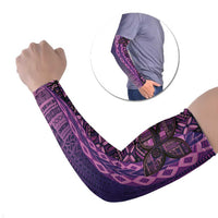 Samoan Pacific Tribal Flower Geometric Art Tattoos Arm Sleeves Siapo Pattern Purple Haze LT03 Set of 2 Purple - Polynesian Pride