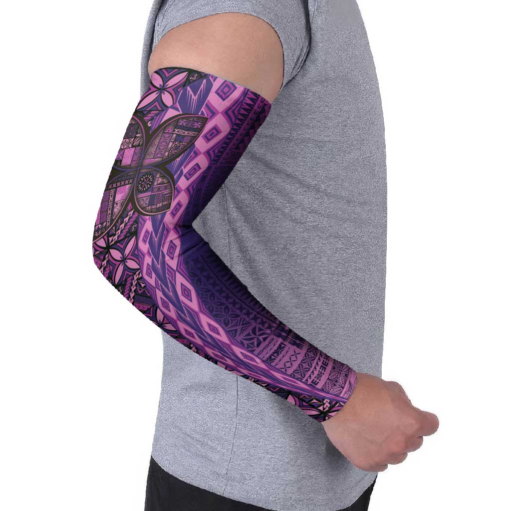 Samoan Pacific Tribal Flower Geometric Art Tattoos Arm Sleeves Siapo Pattern Purple Haze LT03 - Polynesian Pride