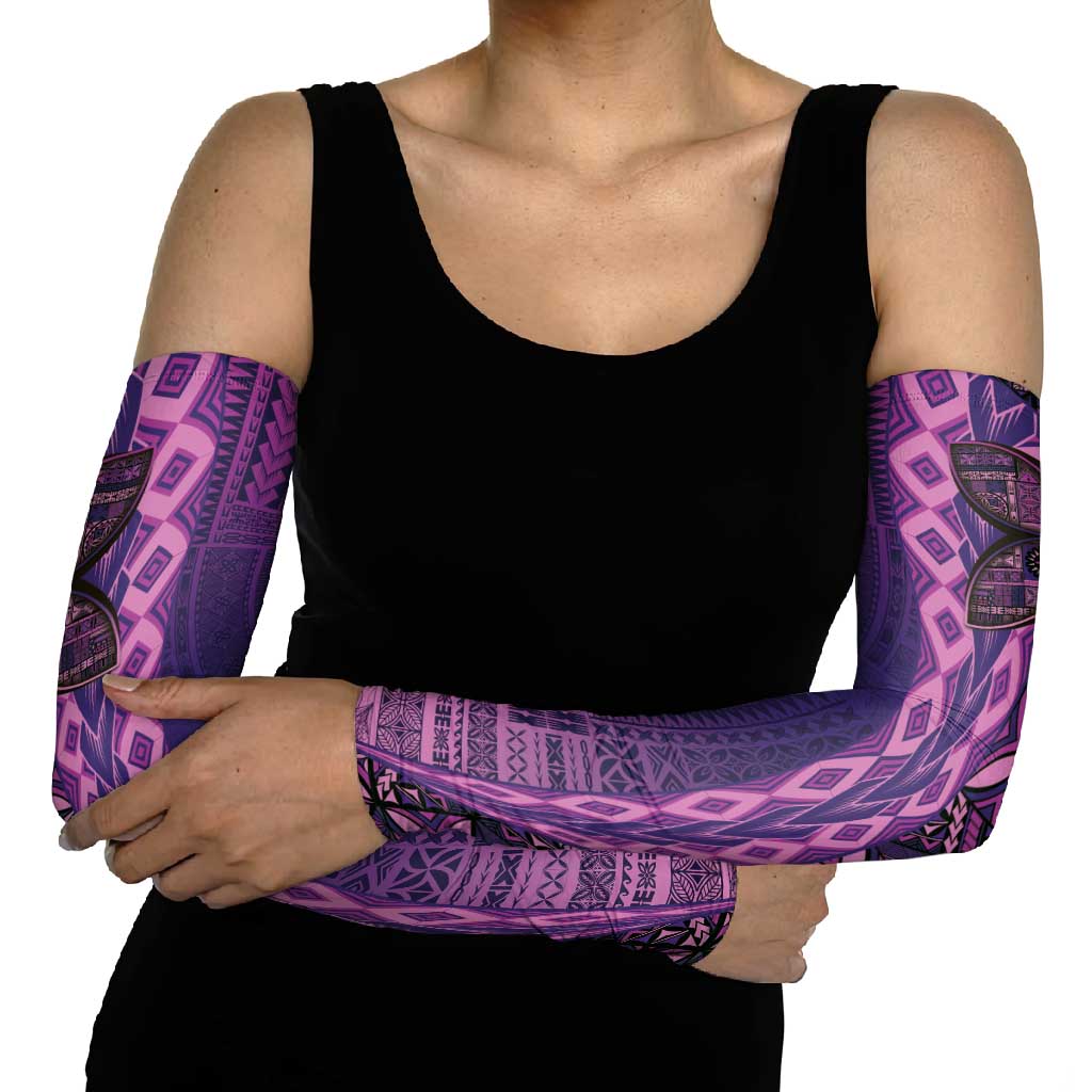 Samoan Pacific Tribal Flower Geometric Art Tattoos Arm Sleeves Siapo Pattern Purple Haze LT03 - Polynesian Pride