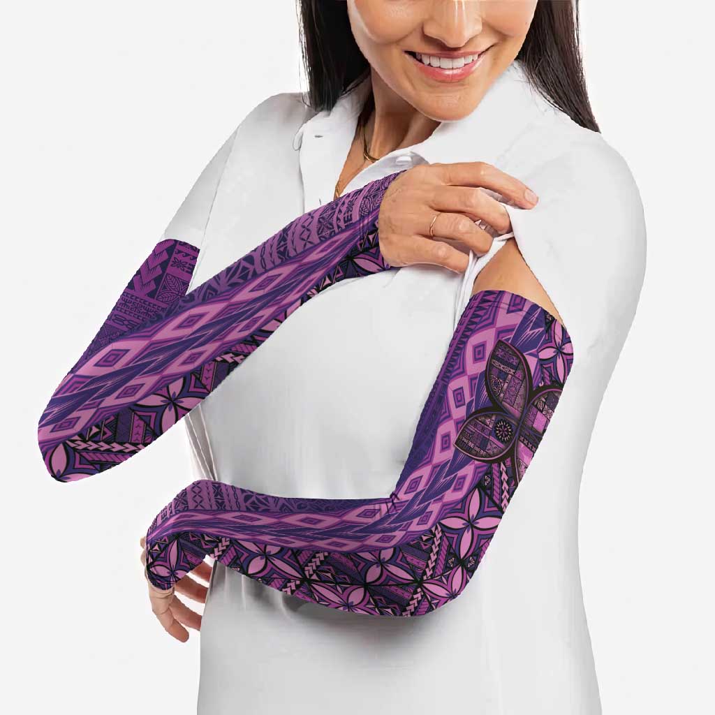 Samoan Pacific Tribal Flower Geometric Art Tattoos Arm Sleeves Siapo Pattern Purple Haze LT03 - Polynesian Pride