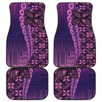 Samoan Pacific Tribal Flower Geometric Art Tattoos Car Mats Siapo Pattern Purple Haze LT03 - Polynesian Pride