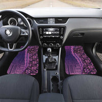 Samoan Pacific Tribal Flower Geometric Art Tattoos Car Mats Siapo Pattern Purple Haze LT03 Set 2pcs - Front Purple - Polynesian Pride