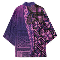 Samoan Pacific Tribal Flower Geometric Art Tattoos Kimono Siapo Pattern Purple Haze - Polynesian Pride