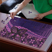 Samoan Pacific Tribal Flower Geometric Art Tattoos Puzzle Siapo Pattern Purple Haze LT03 - Polynesian Pride