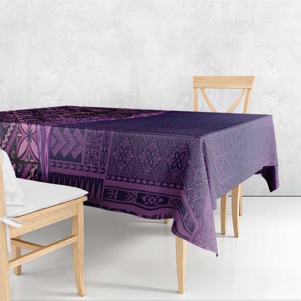 Samoan Pacific Tribal Flower Geometric Art Tattoos Tablecloth Siapo Pattern Purple Haze LT03 - Polynesian Pride