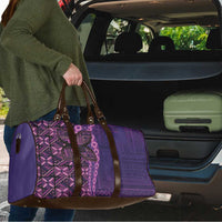 Samoan Pacific Tribal Flower Geometric Art Tattoos Travel Bag Siapo Pattern Purple Haze - Polynesian Pride