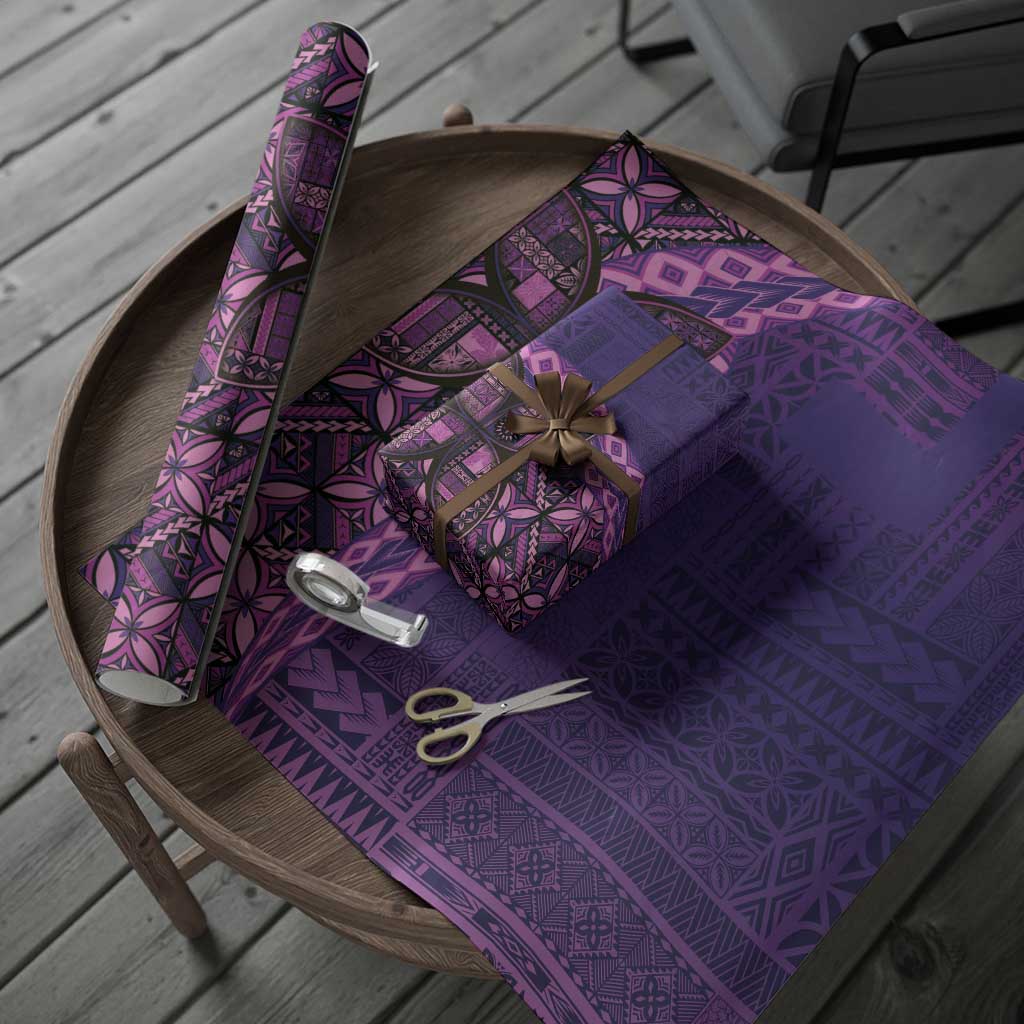 Samoan Pacific Tribal Flower Geometric Art Tattoos Wrapping Paper Siapo Pattern Purple Haze LT03 - Polynesian Pride