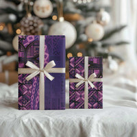Samoan Pacific Tribal Flower Geometric Art Tattoos Wrapping Paper Siapo Pattern Purple Haze LT03 - Polynesian Pride