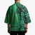 Samoan Pacific Tribal Flower Geometric Art Tattoos Kimono Siapo Pattern Emerald Glow - Polynesian Pride