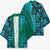 Samoan Pacific Tribal Flower Geometric Art Tattoos Kimono Siapo Pattern Turquoise Tide - Polynesian Pride