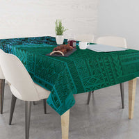 Samoan Pacific Tribal Flower Geometric Art Tattoos Tablecloth Siapo Pattern Turquoise Tide LT03 - Polynesian Pride