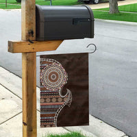 Fijian Masi Tribal Tattoos Art Pattern Garden Flag Brown Color Half Style - Polynesian Pride