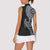 Fijian Masi Tribal Tattoos Art Pattern Women Sleeveless Polo Shirt Navy Color Half Style - Polynesian Pride