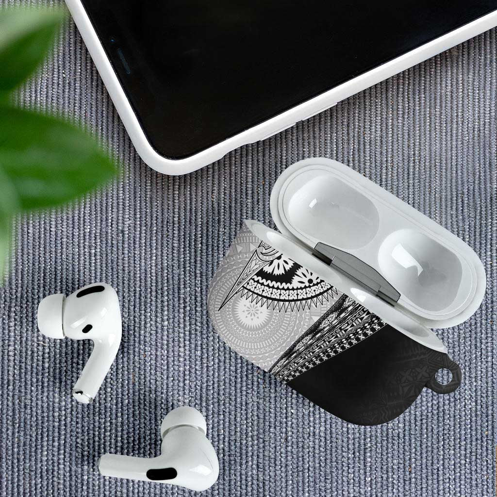 Fijian Masi Tattoos AirPods Case with Tapa Tribal Pattern - Polynesian Pride