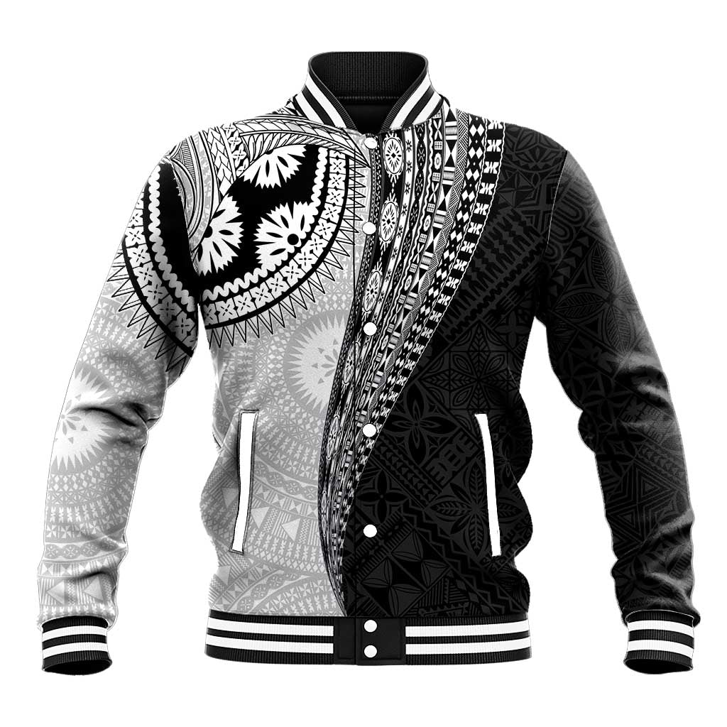 Fijian Masi Tattoos Baseball Jacket with Tapa Tribal Pattern - Polynesian Pride