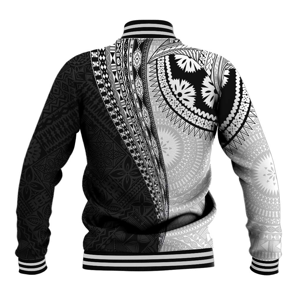 Fijian Masi Tattoos Baseball Jacket with Tapa Tribal Pattern - Polynesian Pride