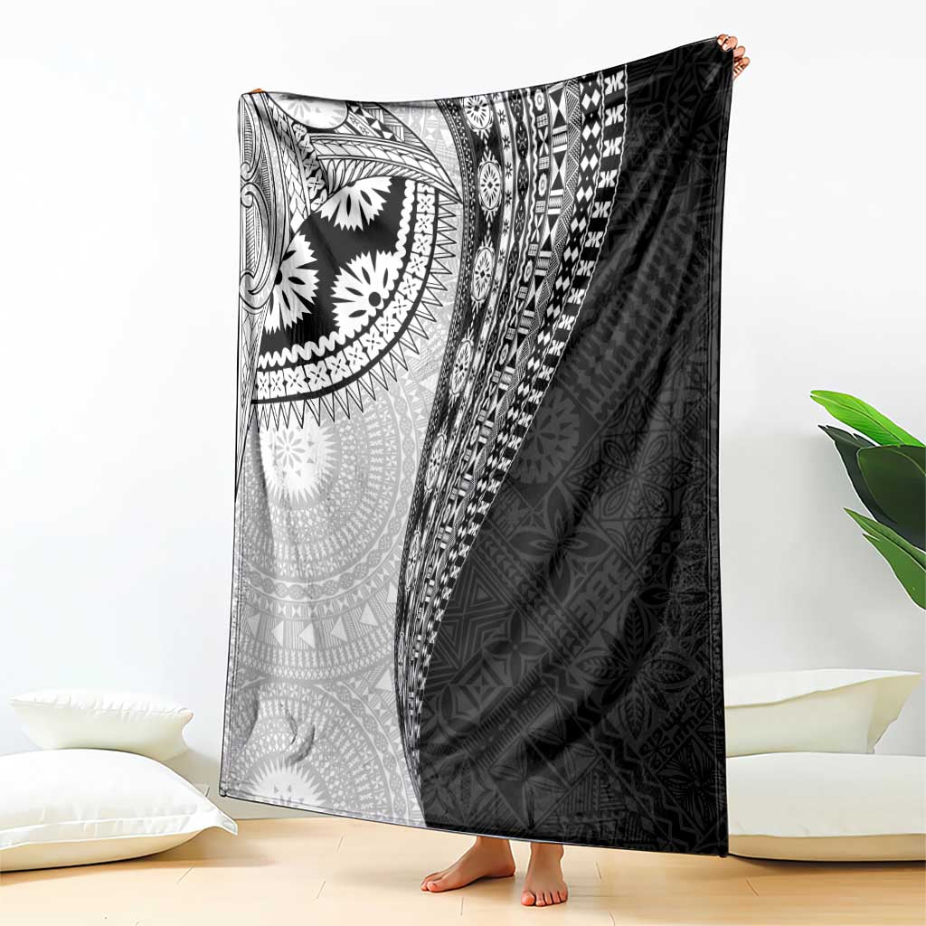 Fijian Masi Tattoos Blanket with Tapa Tribal Pattern - Polynesian Pride